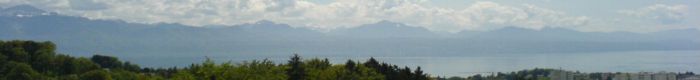 A look at the alps across Lake Geneva
